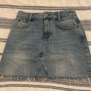BDG Light Blue Denim Mini Skirt